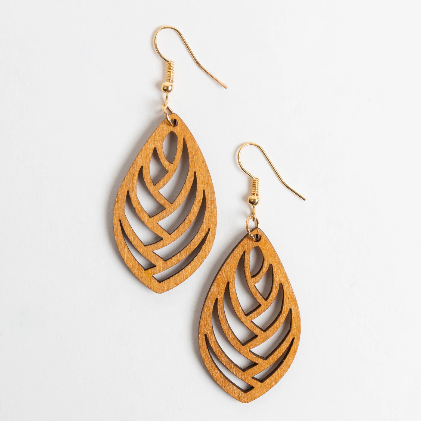 Howard's Samira Leaf Wood Earrings