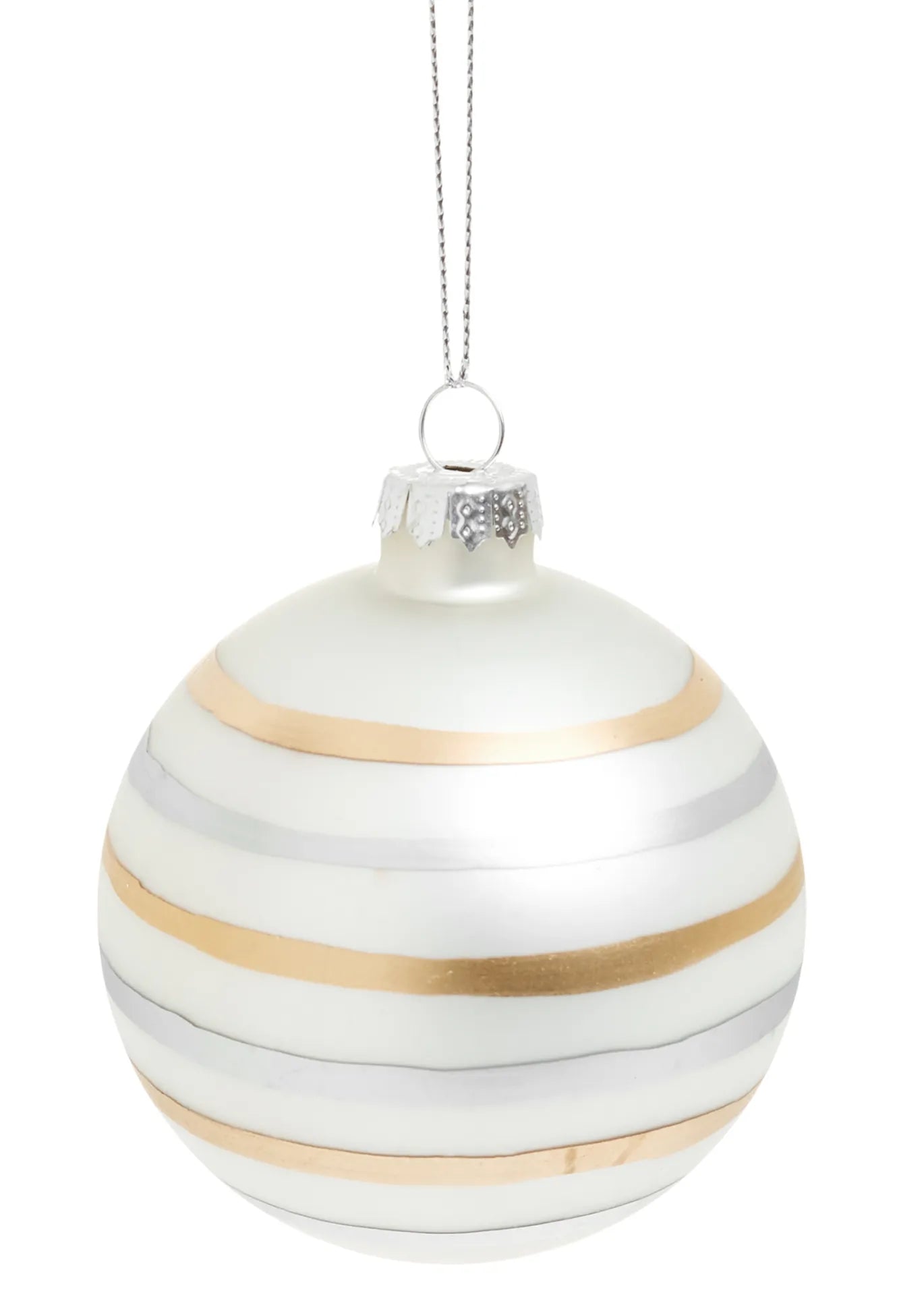 Glass Ornament With Stripes