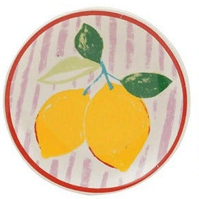 Stoneware Dish With Fruit/Vegetable Design