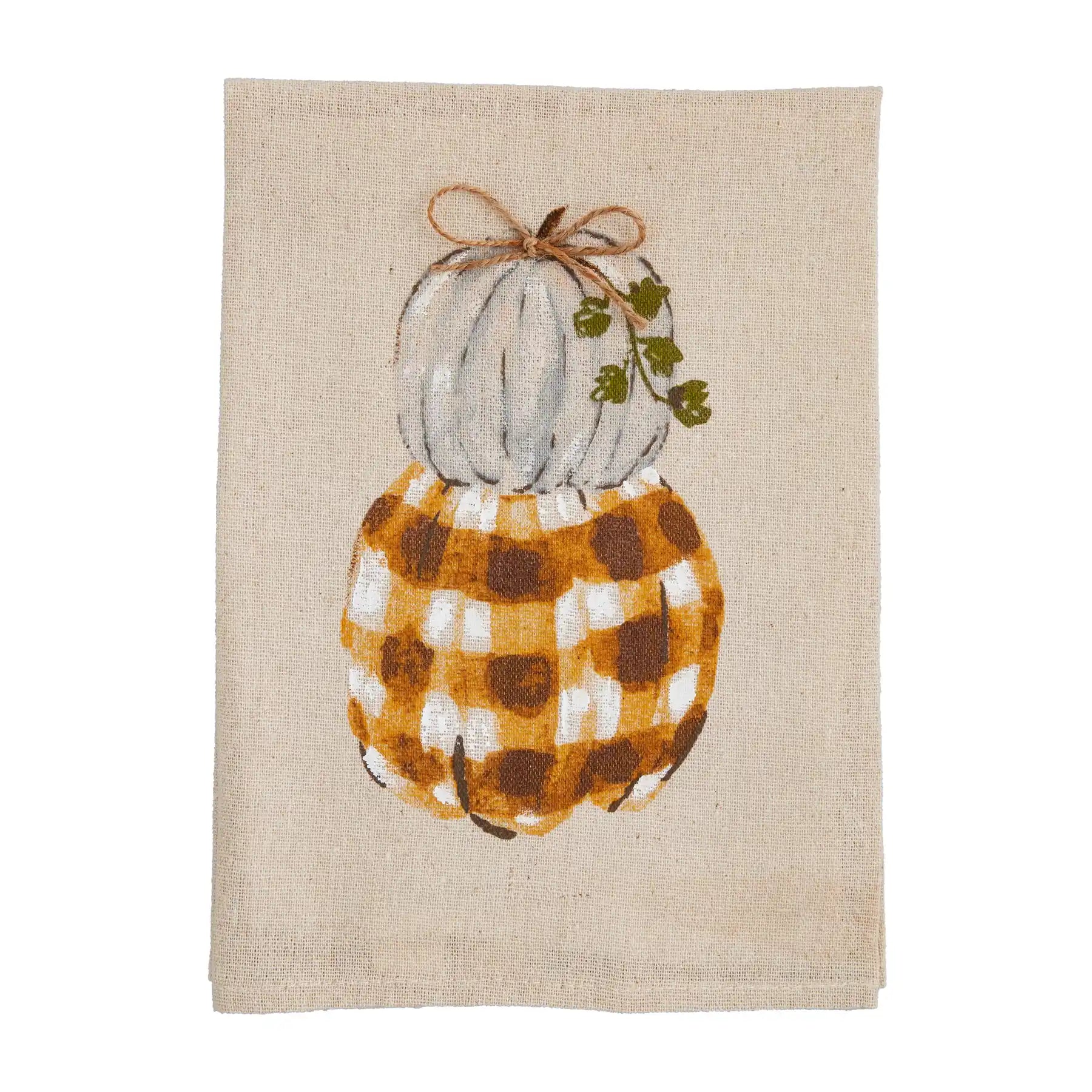Stacked Pumpkins Hand Painted Towel