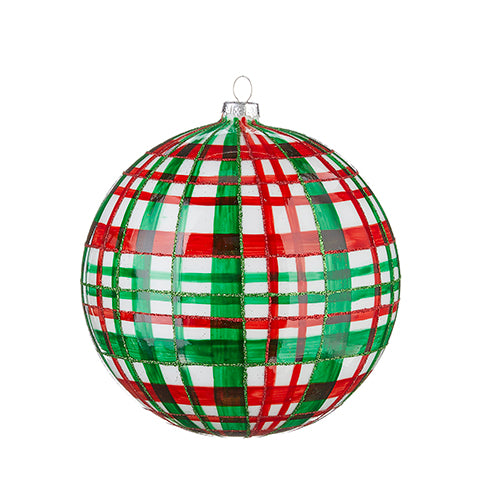 Plaid Ball Ornament