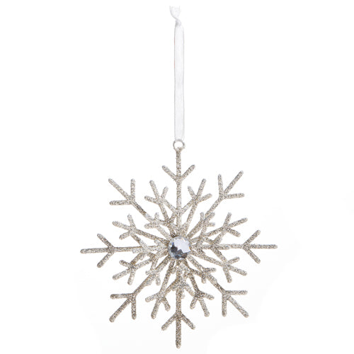 5’’ Glittered Snowflake Ornament
