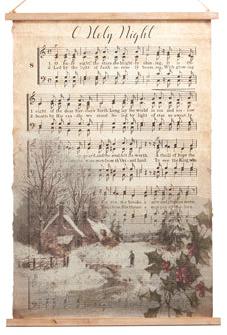 Music Sheets Hanging Tapestry O Holy Night