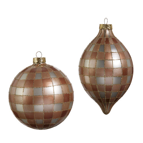 Tan Gingham Ornament