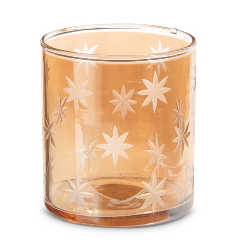 Etched Gold Star Container