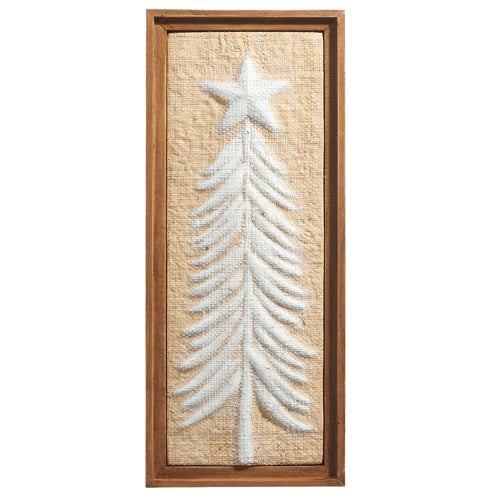 Stamped Textured Tree Framed Wall Art