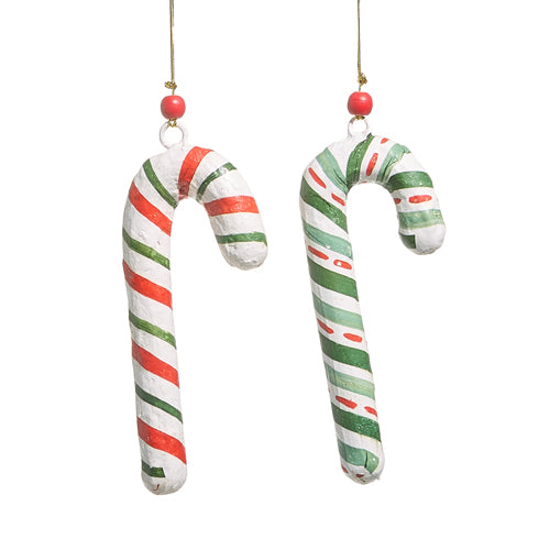 Paper Mache Candy Cane Ornament