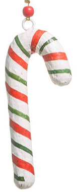 Paper Mache Candy Cane Ornament