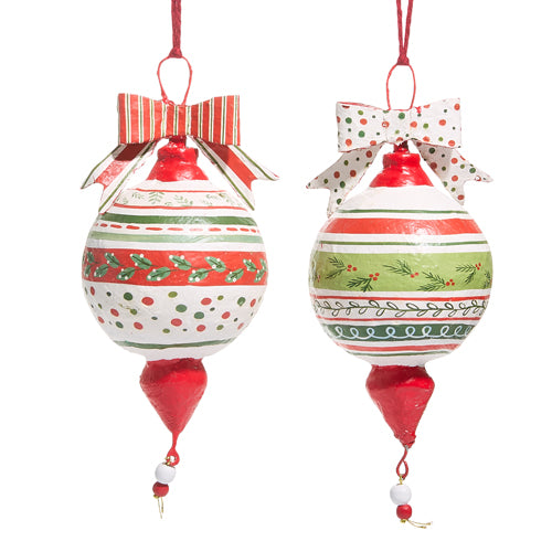 Paper Mache Christmas Ornament