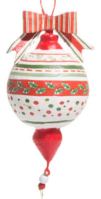 Paper Mache Christmas Ornament