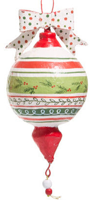 Paper Mache Christmas Ornament