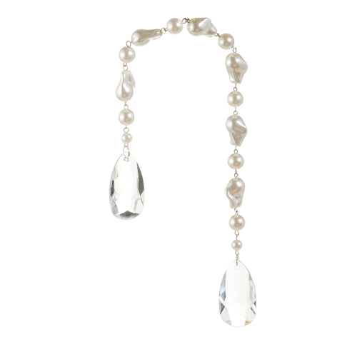 Pearl And Crystal Drop Ornament