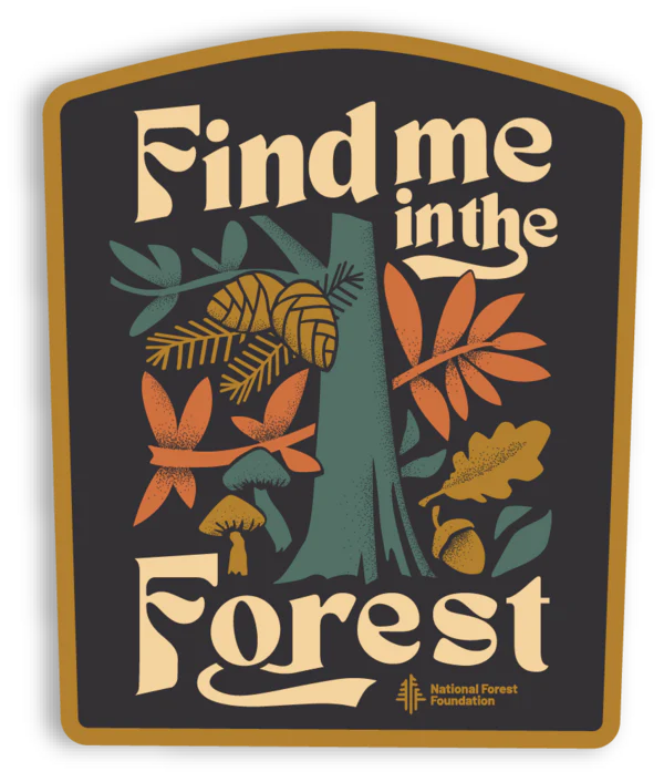 Find Me in the Forest Sticker