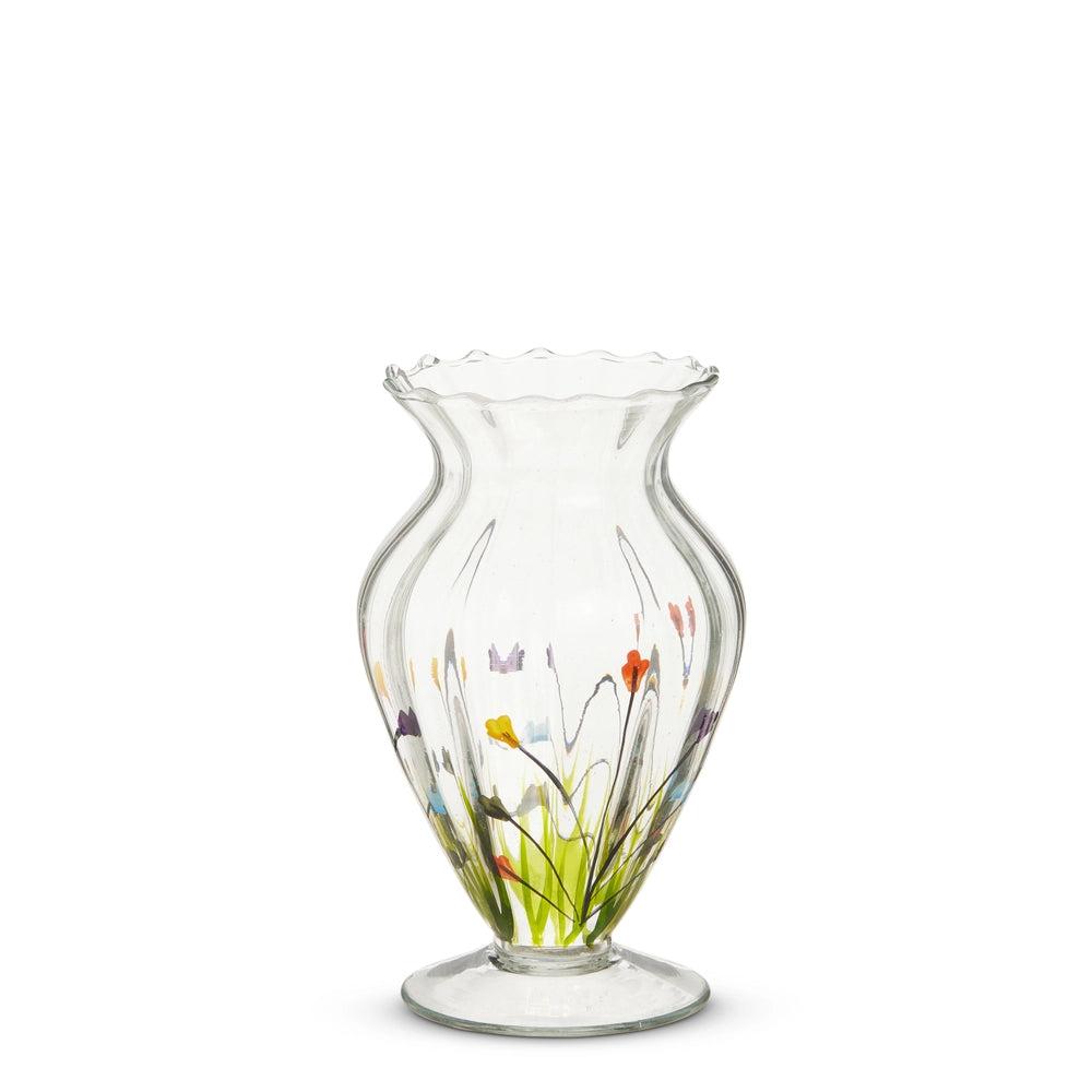 Floral Glass Vase