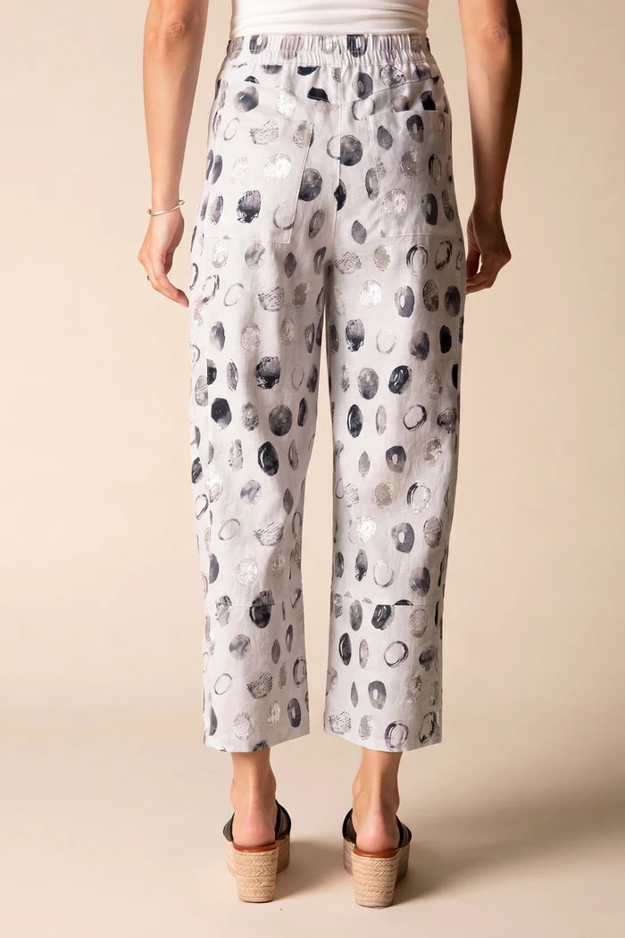 Habitat Linen Dot Seamed Crop Pant