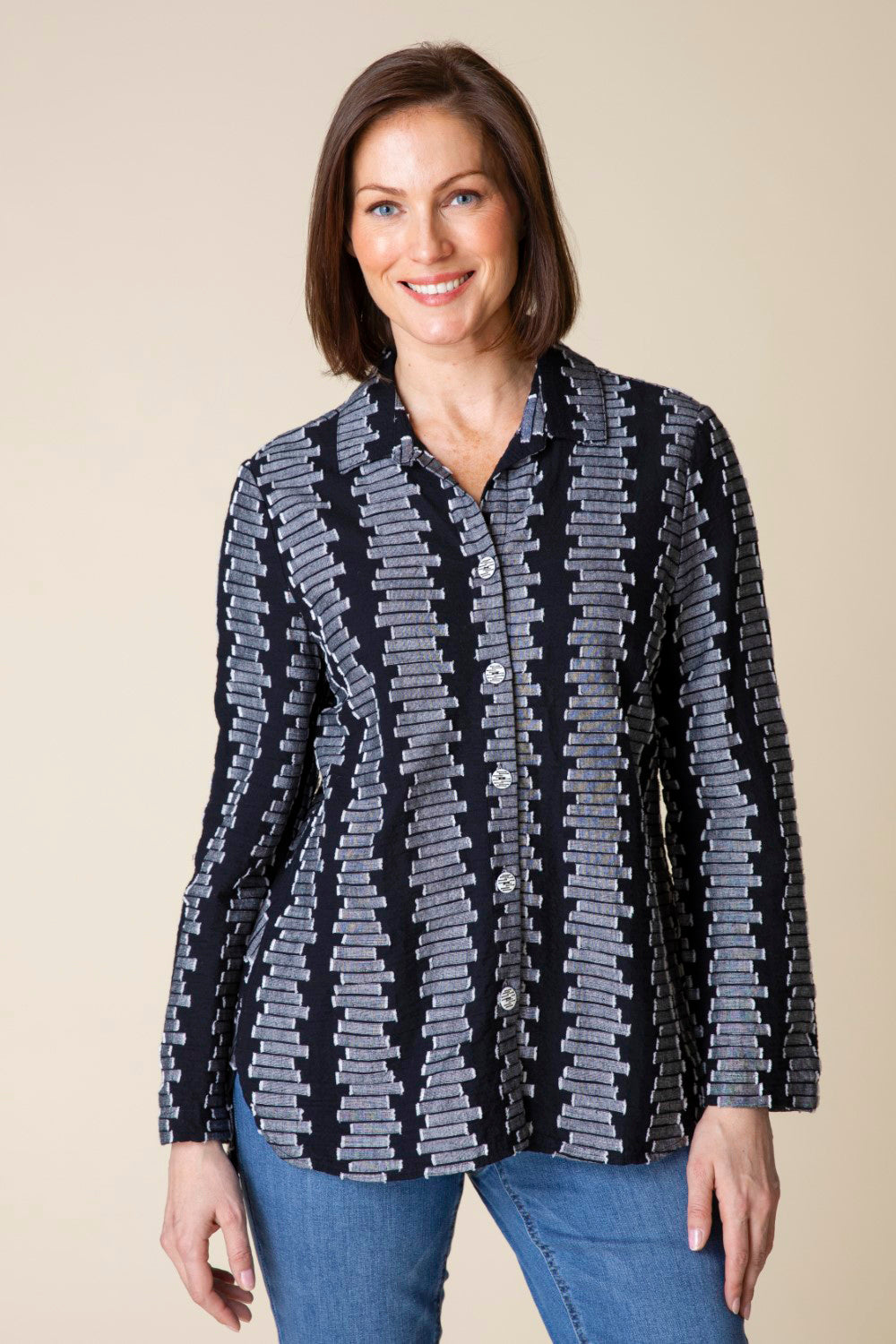 Habitat Embroidered Cotton Wrap Around Shirt