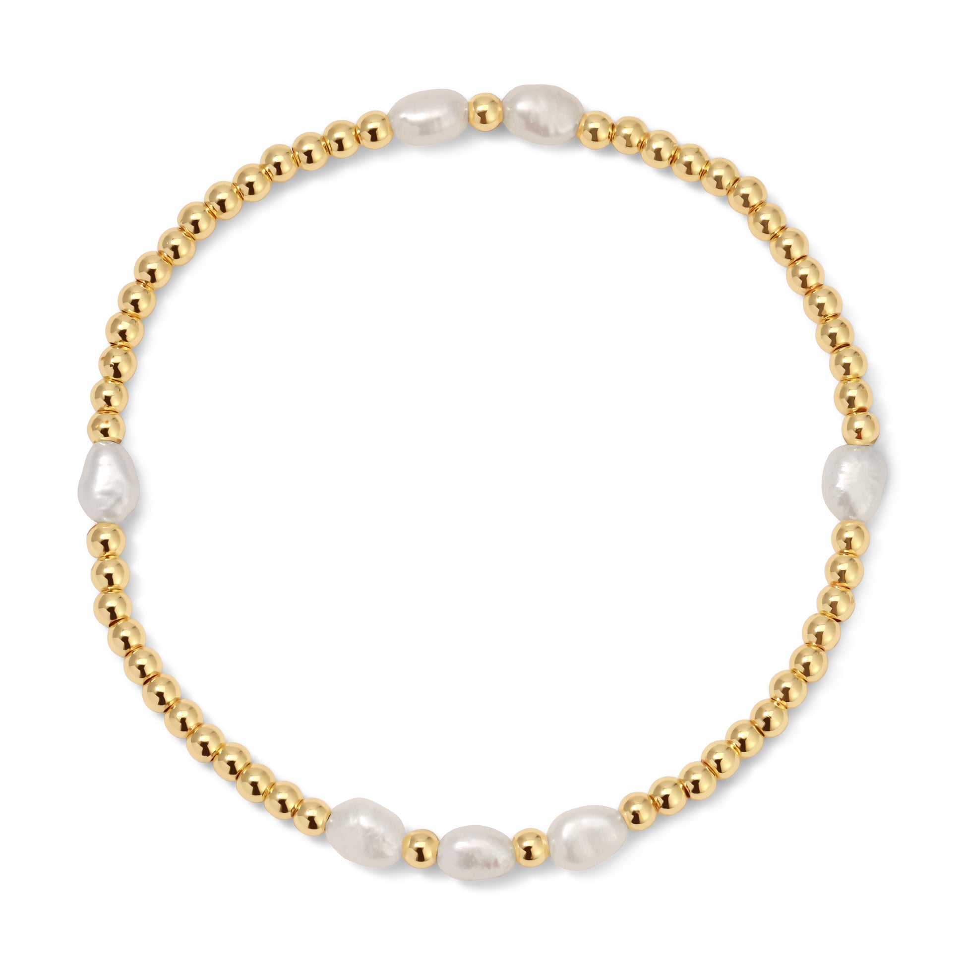 Gold & Baroque Pearl Bracelet