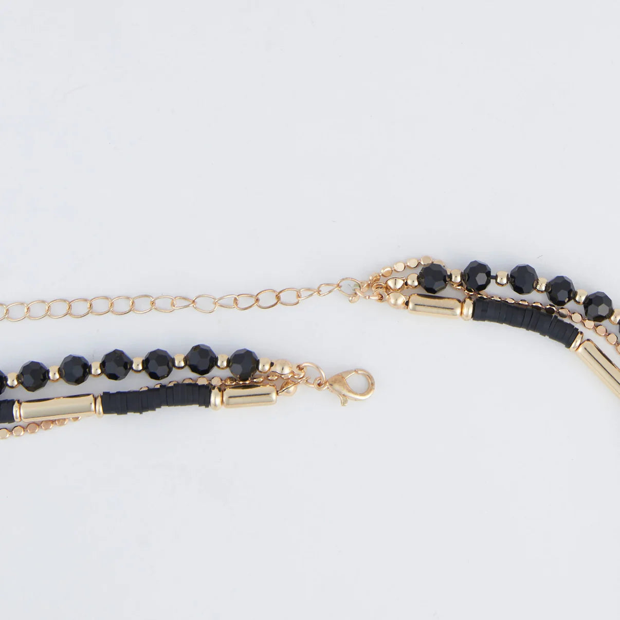 Amalia Multi Row Teardrop Pendant Necklace