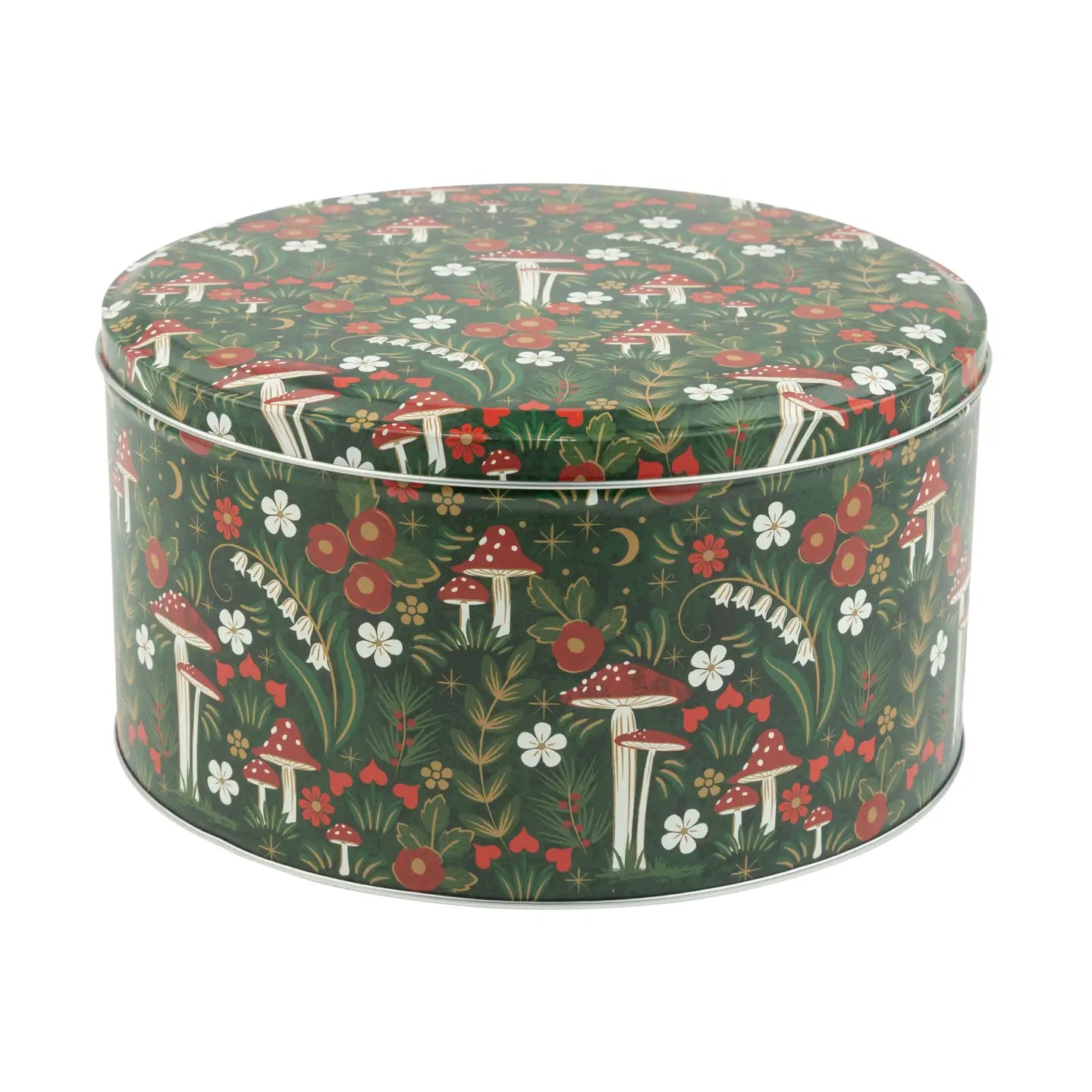 Printed Tin Lidded Cake/Cookie Container