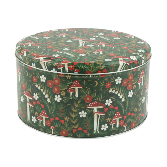 Printed Tin Lidded Cake/Cookie Container