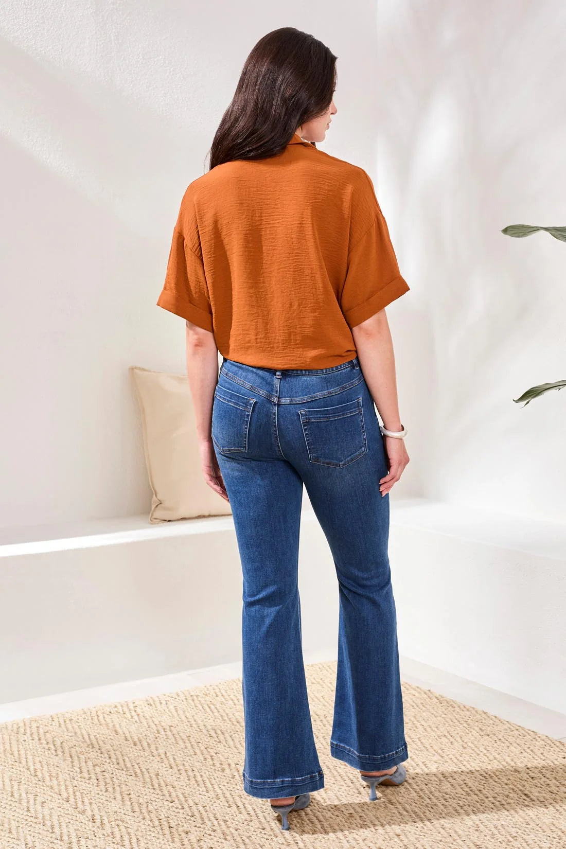 Tribal Audrey Boundless Stretch Denim Pull-On Wide Jeans