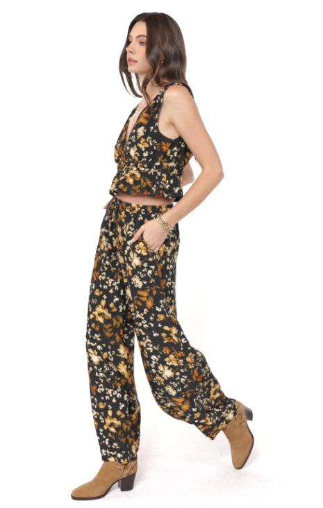 Sadie & Sage With Ease Printed Wide Leg Pull On Pants