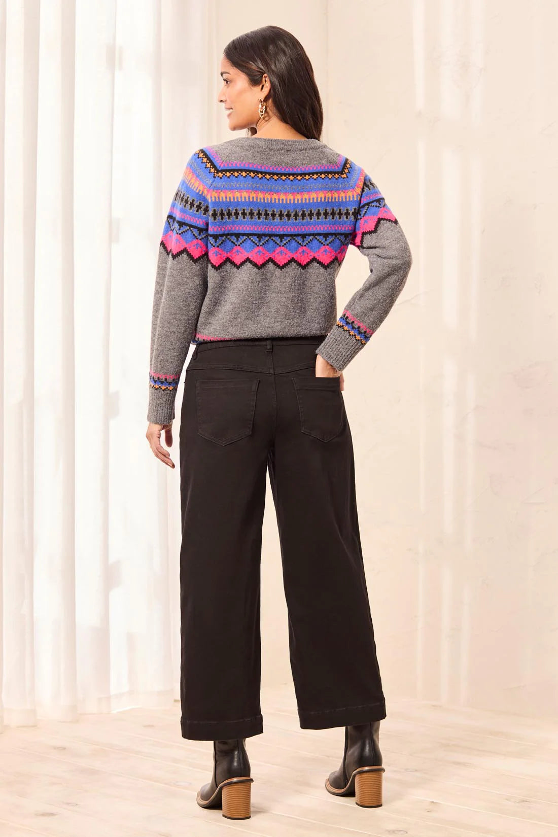 Tribal Audrey Boundless Stretch Crop Wide Leg Denim Jeans