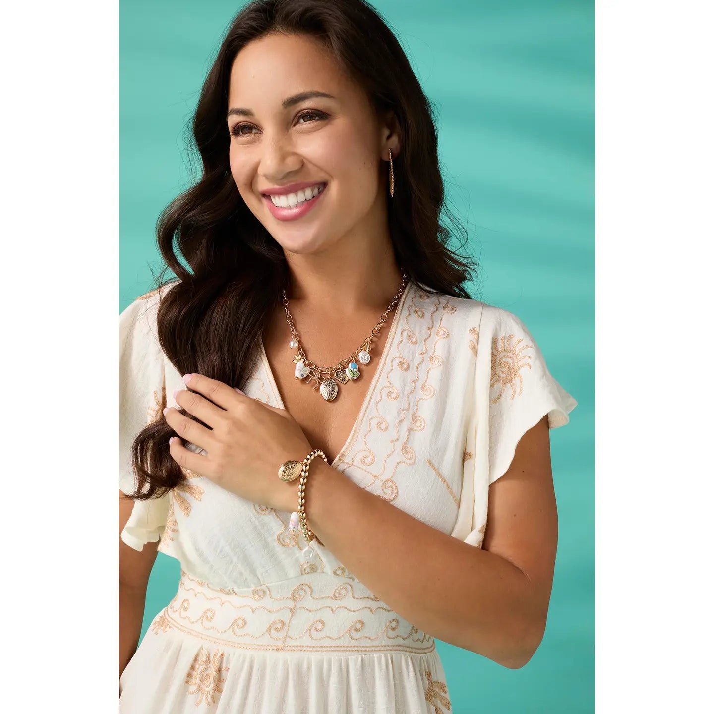 Charming Blossom Stretch Locket Bracelet