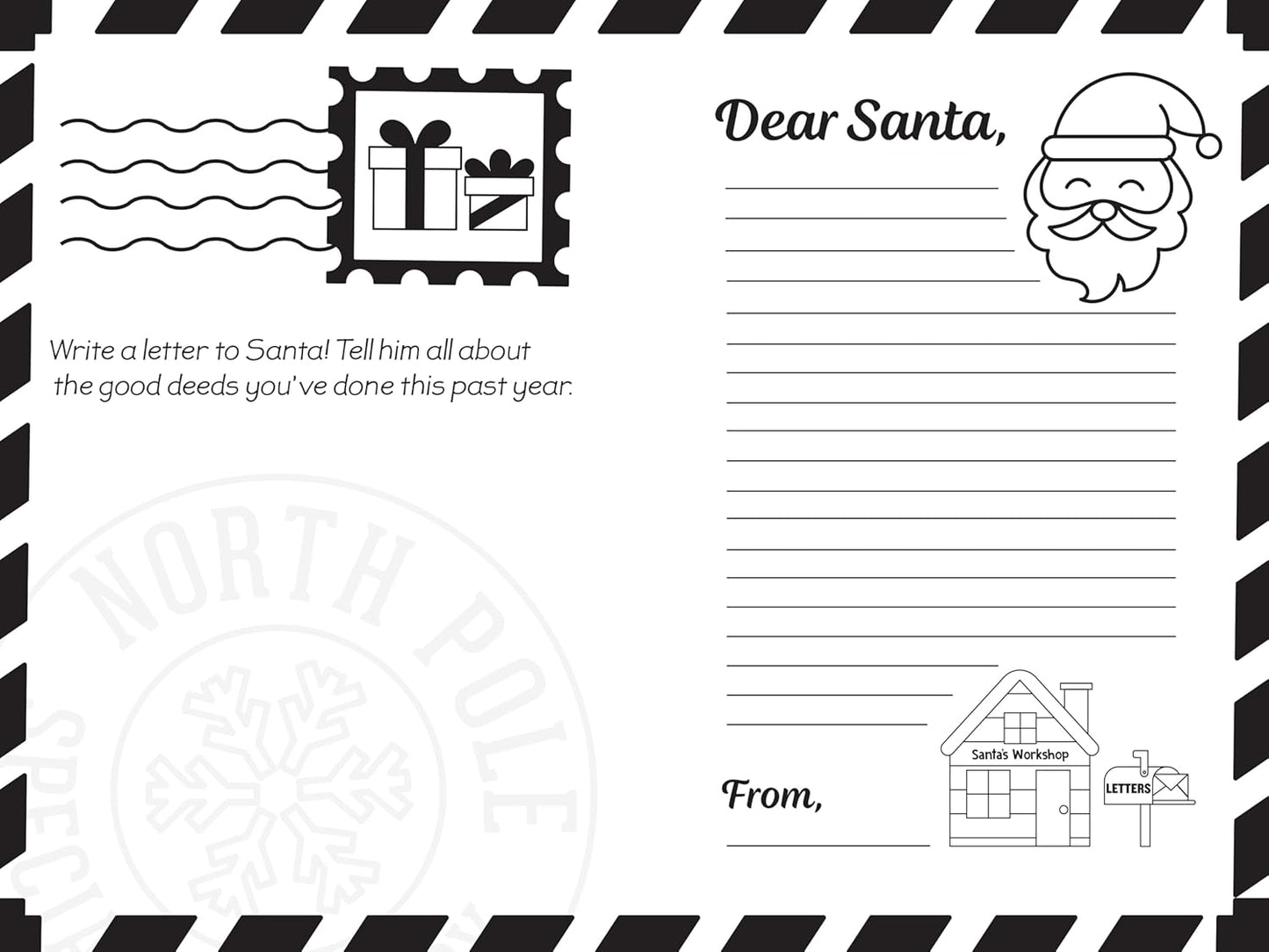 Dear Santa: A Christmas Wish List and Gratitude Journal for Kids