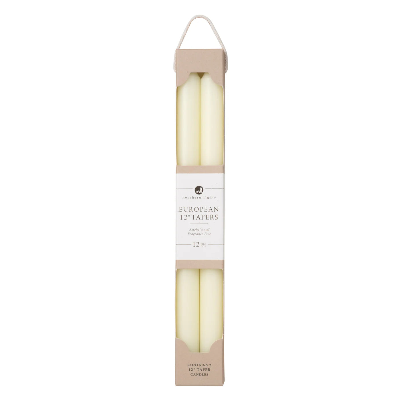 Taper Candles - 2 Pack Ivory