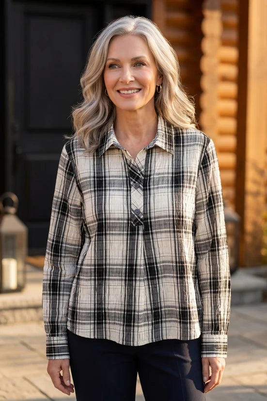 Habitat Crinkle Windowpane Chill Pullover