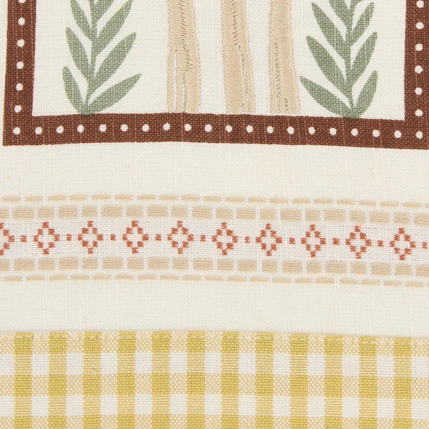 Autumn Mushrooms Embellished Dishtowel