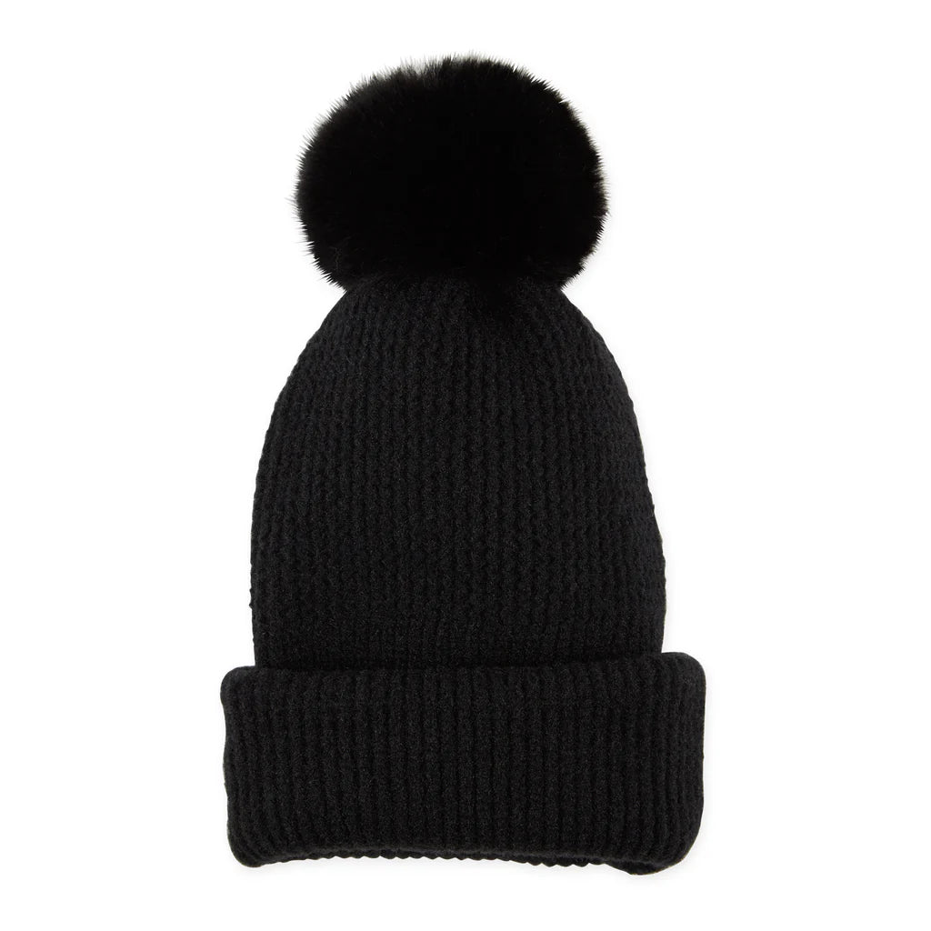 Plush Knit Pom Pom Beanie