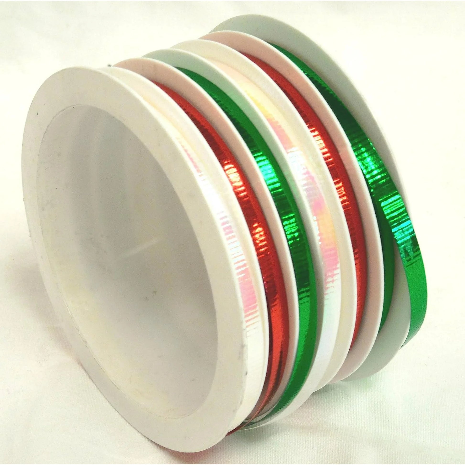 Red/Green/White 6-Channel Curling Ribbon