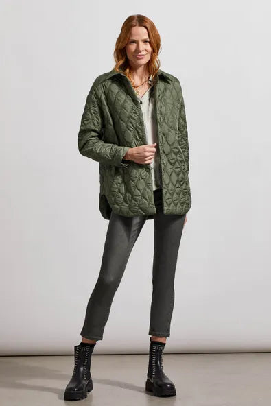 Tribal Snap-Up Quilted Shacket