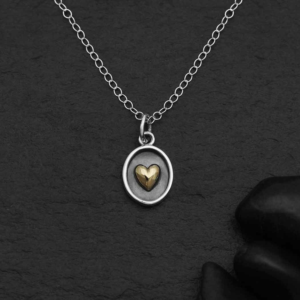 Sterling Silver Shadow Box Heart Necklace