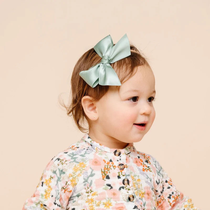 Satin Bow - Sage Headband