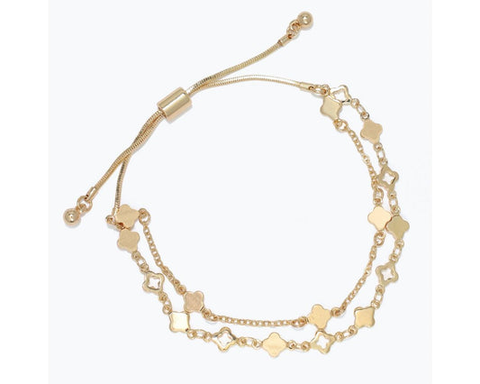 Gold Clover Bracelet