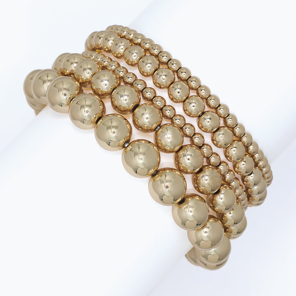 Bracelet-5 Strands of Gold Beads