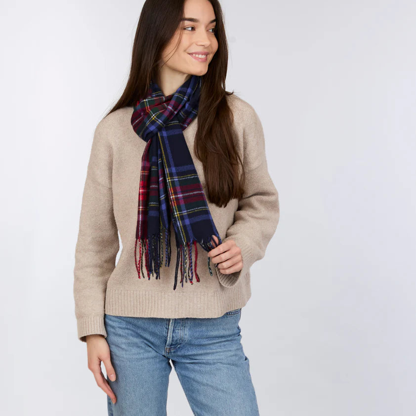 Winter Plaid Scarf - Blue
