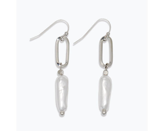 Linear Pearl Earrings