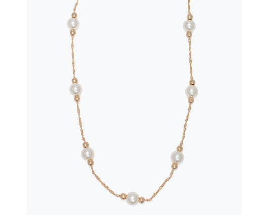 Gold Chain With Pearls Necklace
