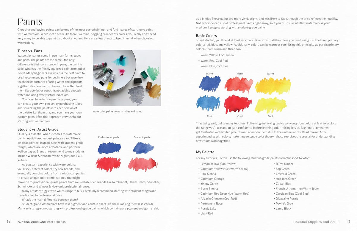 Painting Woodland Watercolors: Learn To Paint Beautiful Mushrooms, Animals, Insects, And Other Forest Wonders