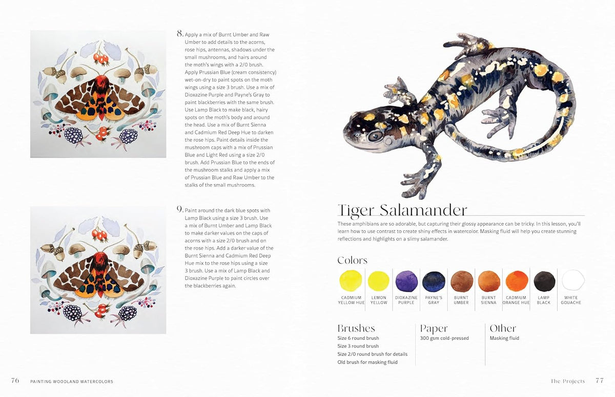 Painting Woodland Watercolors: Learn To Paint Beautiful Mushrooms, Animals, Insects, And Other Forest Wonders