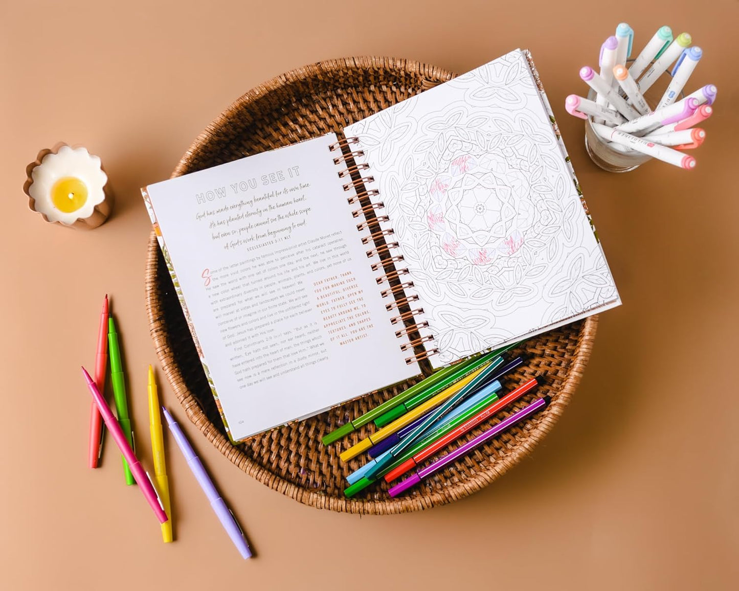 Set Your Mind on Things Above: Devotional Adult Coloring Book
