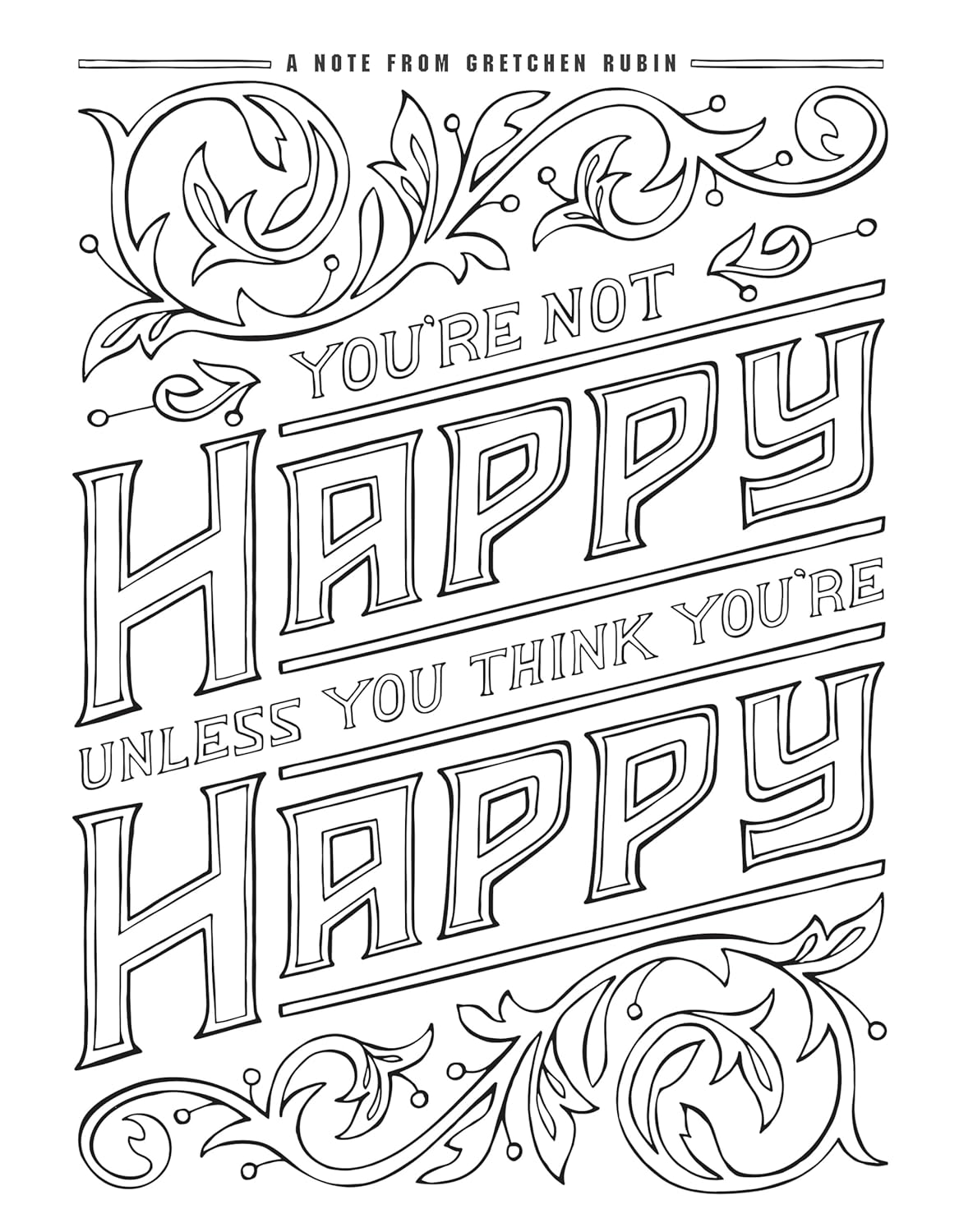 The Happiness Project Mini Posters: A Coloring Book