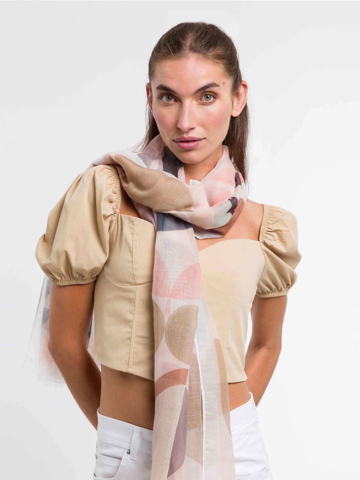 Scarf With Pattern Mix