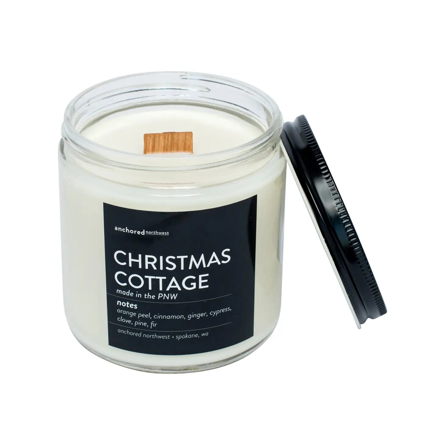 Christmas Cottage Large Wood Wick Soy Candle