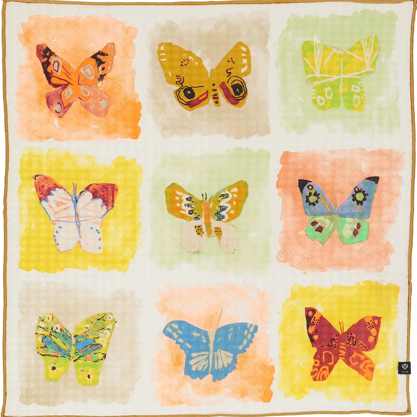 Fraas Butterfly Stamps Silk Neckie