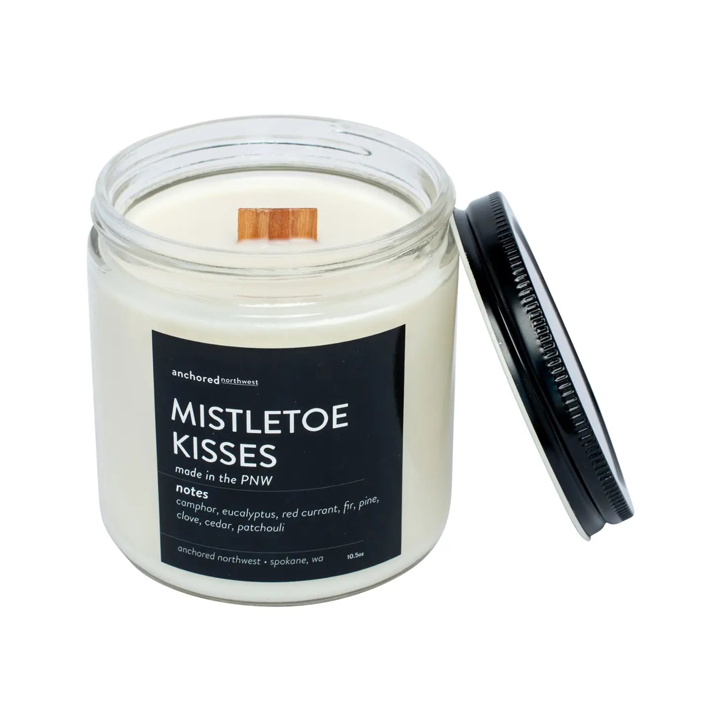 Mistletoe Kisses Large Wood Wick Soy Candle